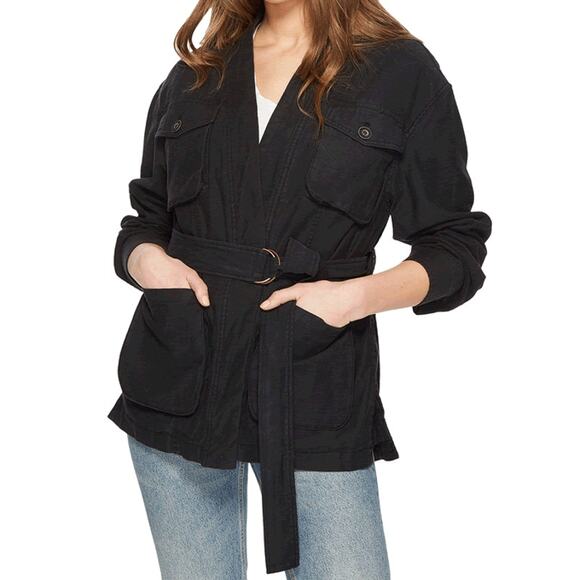Free People In Our Nature Belted Open Front Cargo Jacket Size Small - Picture 1 of 7